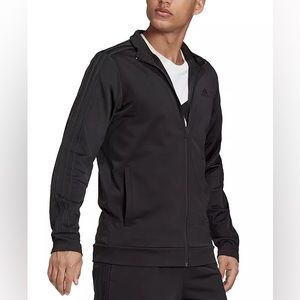 Adidas Men's Black Tricot Track Jacket and Adidas Men's Tricot Jogger Pants.